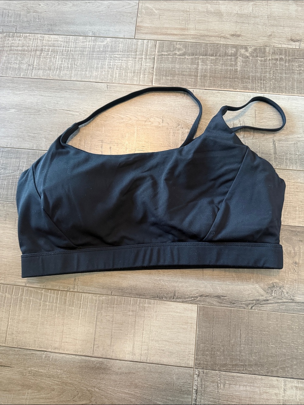 Light Support Double-Strap Sports Bra - Aqua & Black - Picture 5 of 6